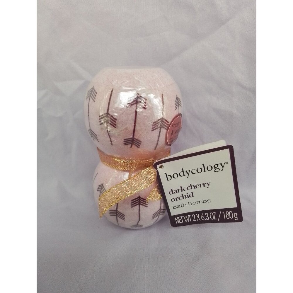 Bodycology Dark Cherry Orchid Bath Bombs 2-Pack 6.3 oz each